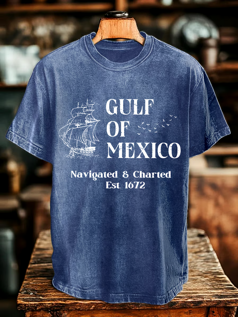 ⭐⭐⭐⭐⭐丨Men's Gulf Of Mexico Print T-shirt