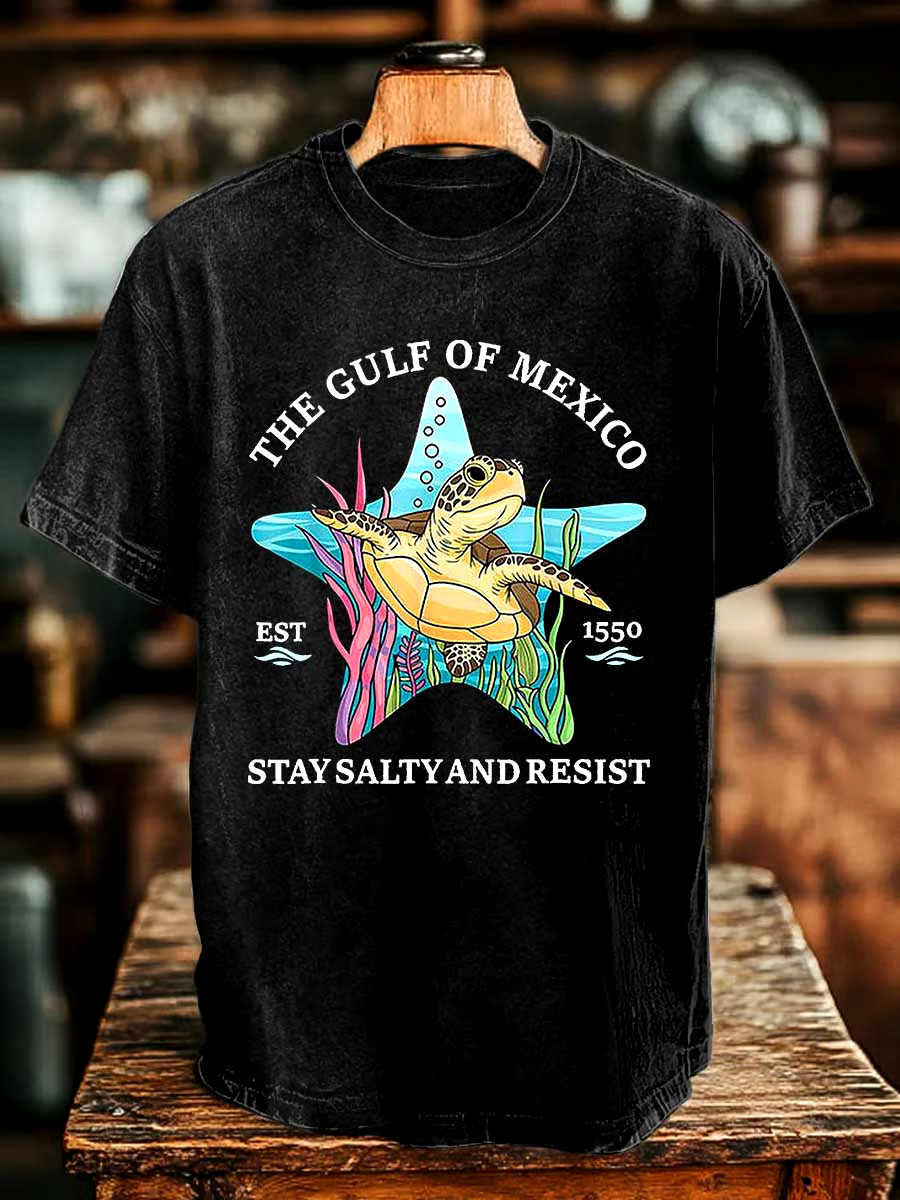 🌊Buy 3 get 12% off丨Men's Gulf Of Mexico Print T-shirt