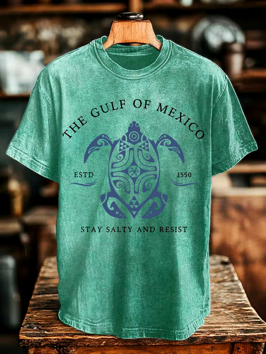 ⭐⭐⭐⭐⭐丨Men's Gulf Of Mexico Print T-shirt