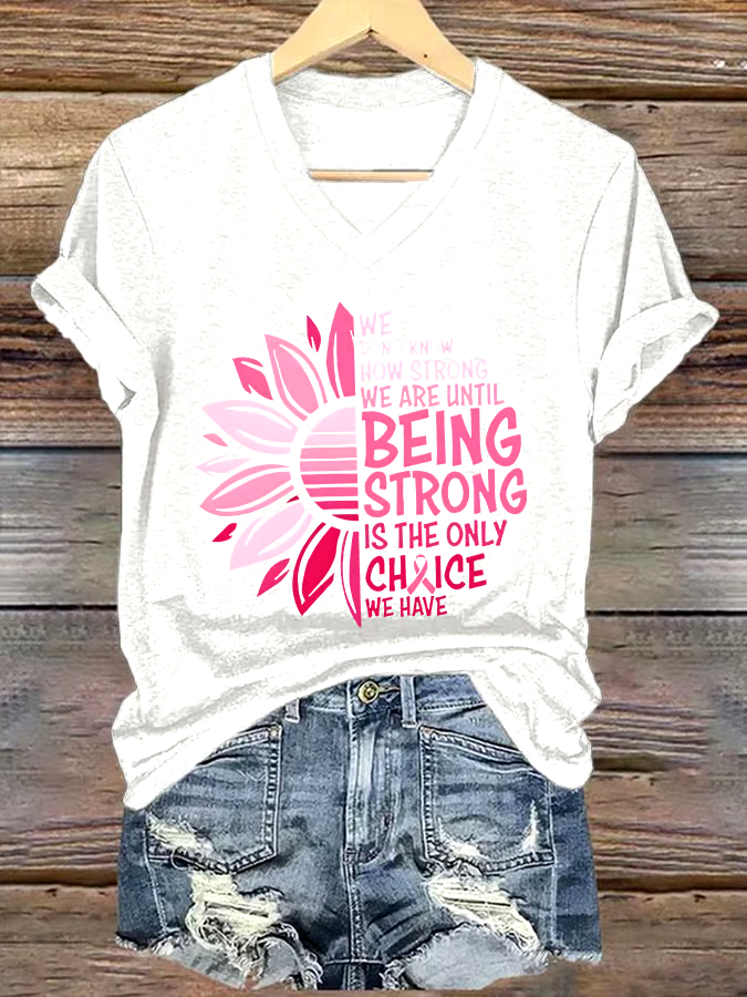 🎀Buy 3 get 12% off丨Women's Casual Breast Cancer Graphic Short Sleeve T-Shirt