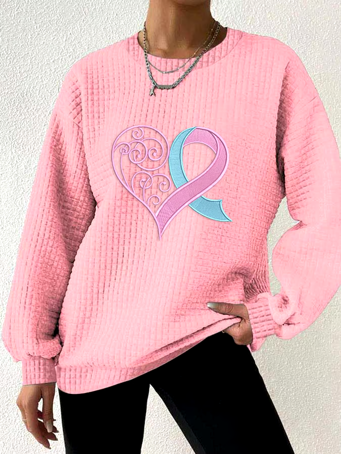 🎀Buy 3 get 12% off丨Women's Pink Heart Checkered Sweatshirt