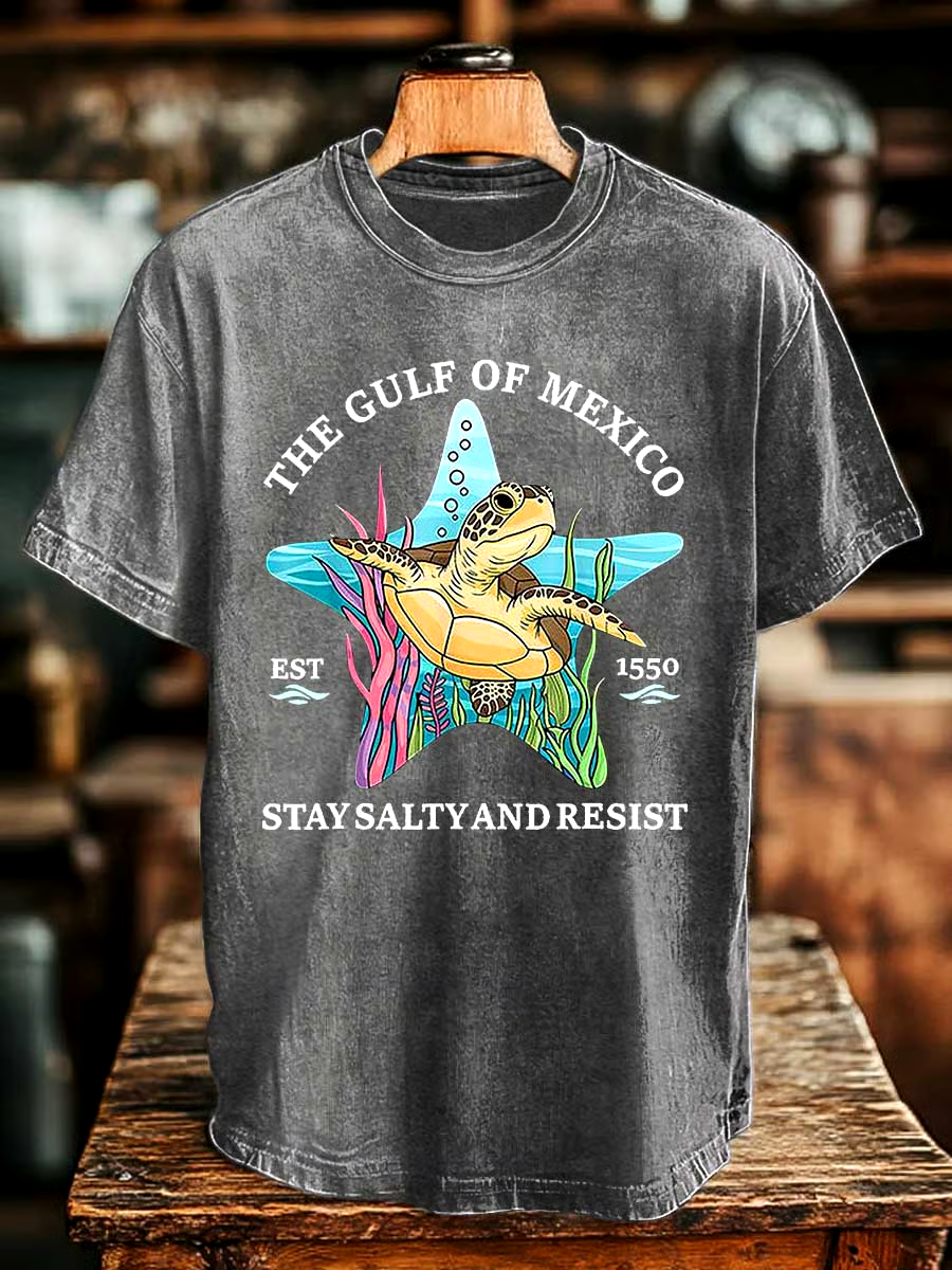 🌊Buy 3 get 12% off丨Men's Gulf Of Mexico Print T-shirt