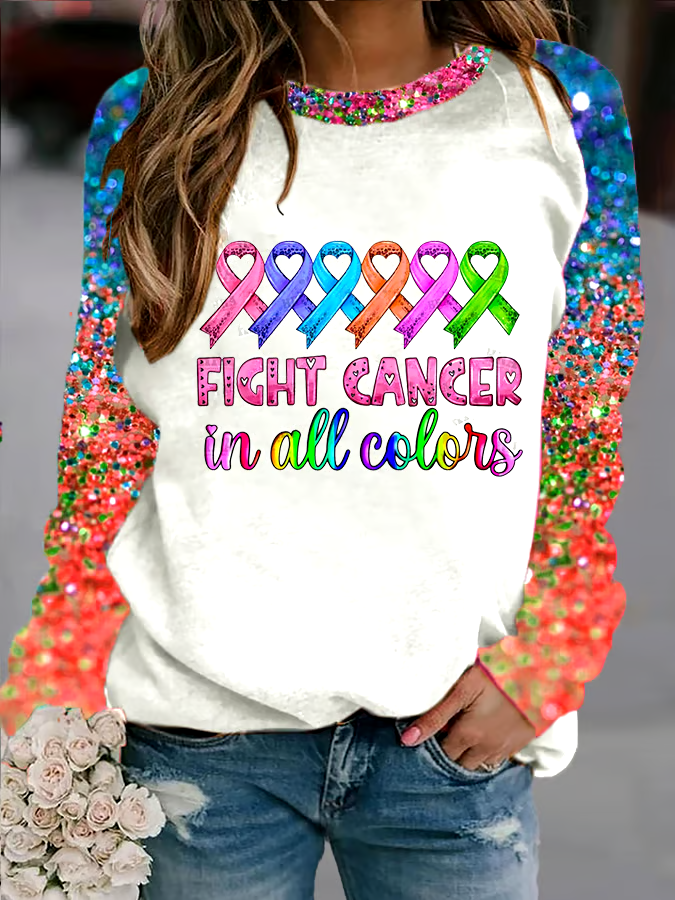 🎀Buy 3 get 12% off丨Breast Cancer Print Sweatshirt