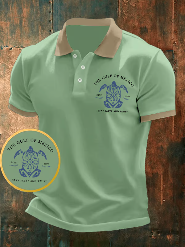 🌊Buy 3 get 12% off丨Men's Gulf Of Mexico Printed POLO Shirt