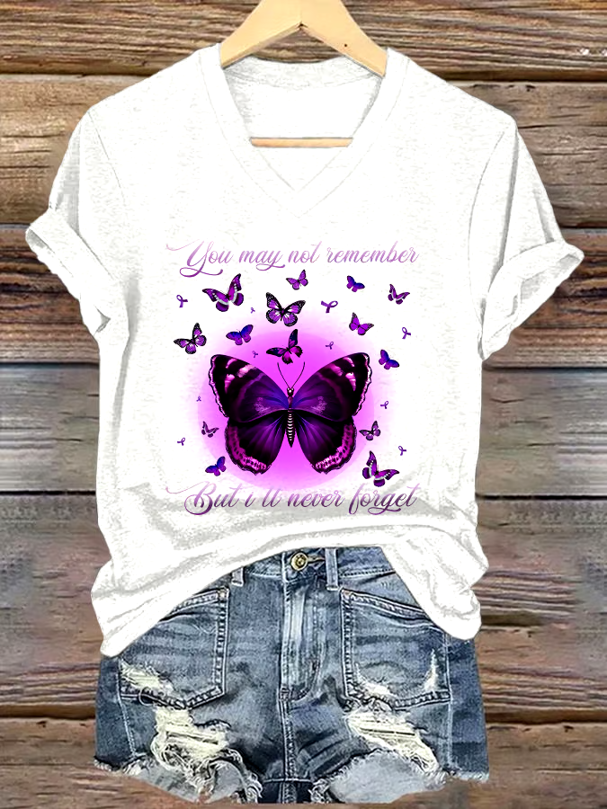 💜Buy 3 get 12% off丨Women's You May Not Remember, But I Will Never Forget Printed Short-Sleeved T-Shirt